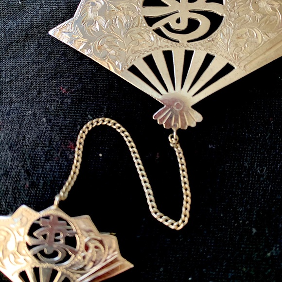 Vintage Sterling Silver Fan Brooch - Picture 4 of 8